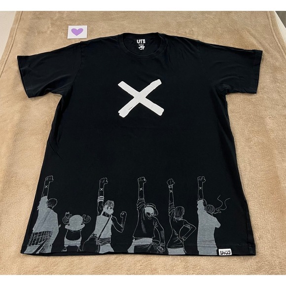 Uniqlo UT One Piece T-Shirt size L Black Jump Force Anime Manga Graphic Tee - Picture 1 of 6